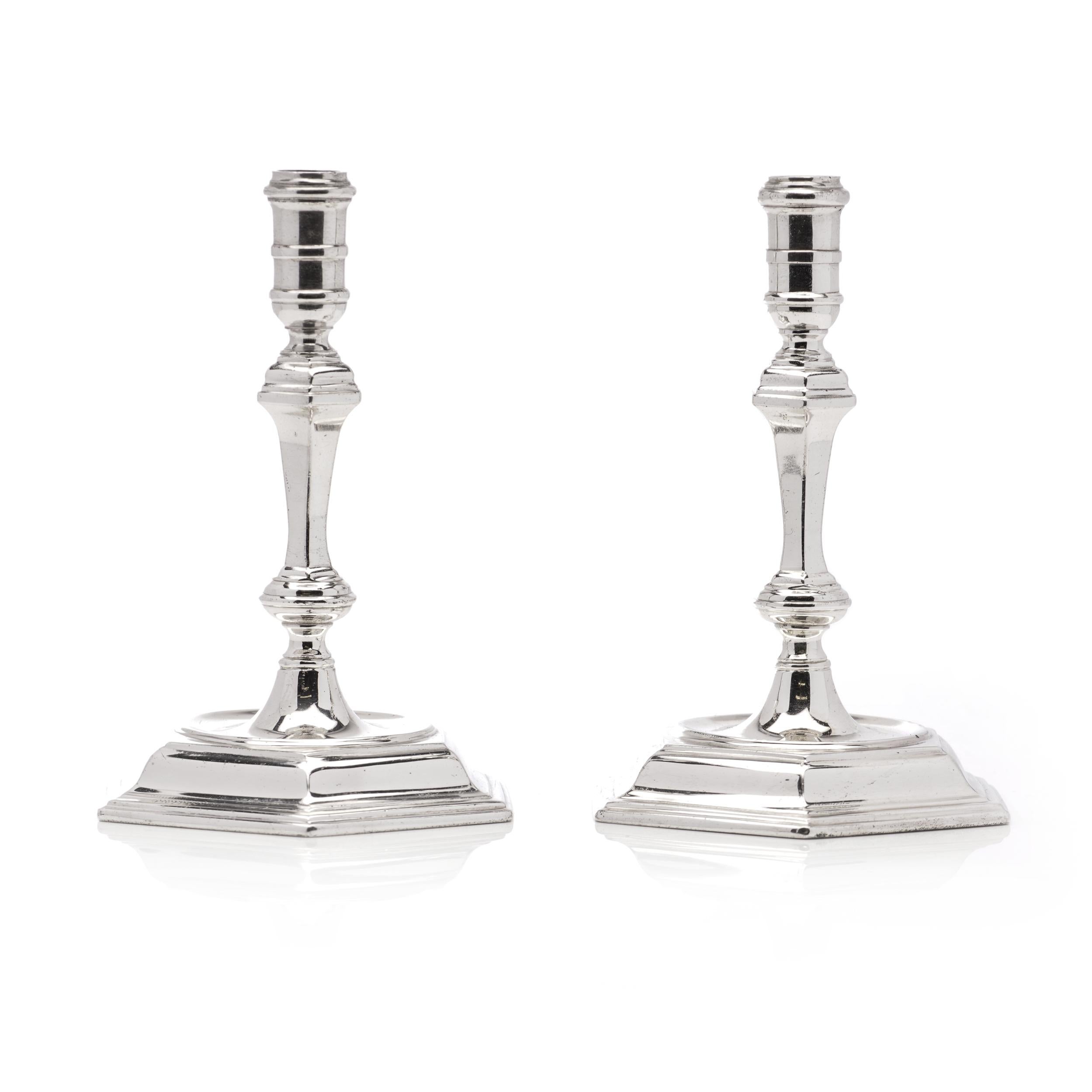 Britannique Garrard & Co. Paire de petits chandeliers vintage en argent sterling 925 Ltd. en vente