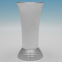 Garrard & Co. Modernist Sterling Silver Vase - Hallmarked in 1997