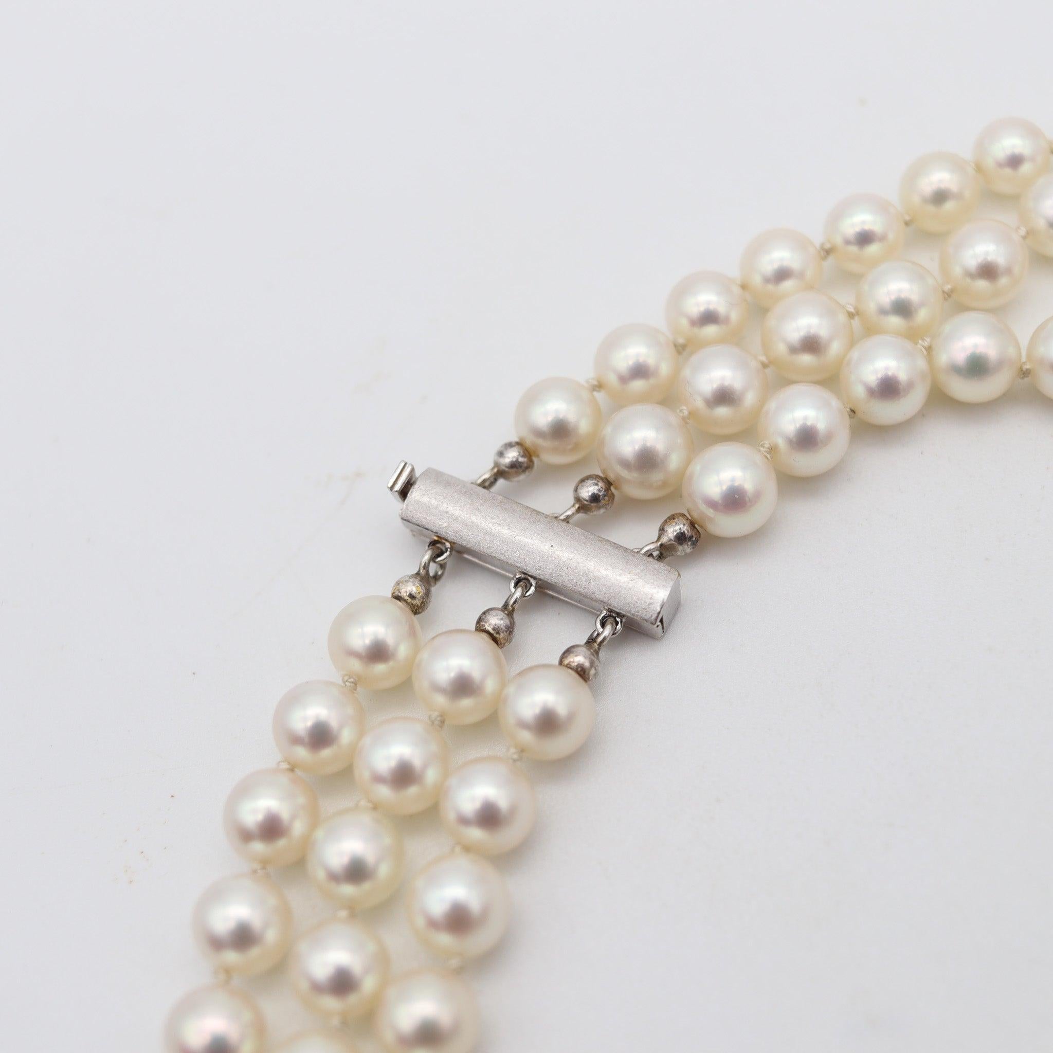 GARRARD & CO. Collier de perles en or 18Kt 7.42 cts en diamants et rubis birman GIA Pour femmes en vente