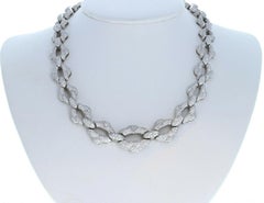 Garrard & Co Platinum Diamond Necklace, Bracelet & Earrings Set 40.00ctw 244.5g