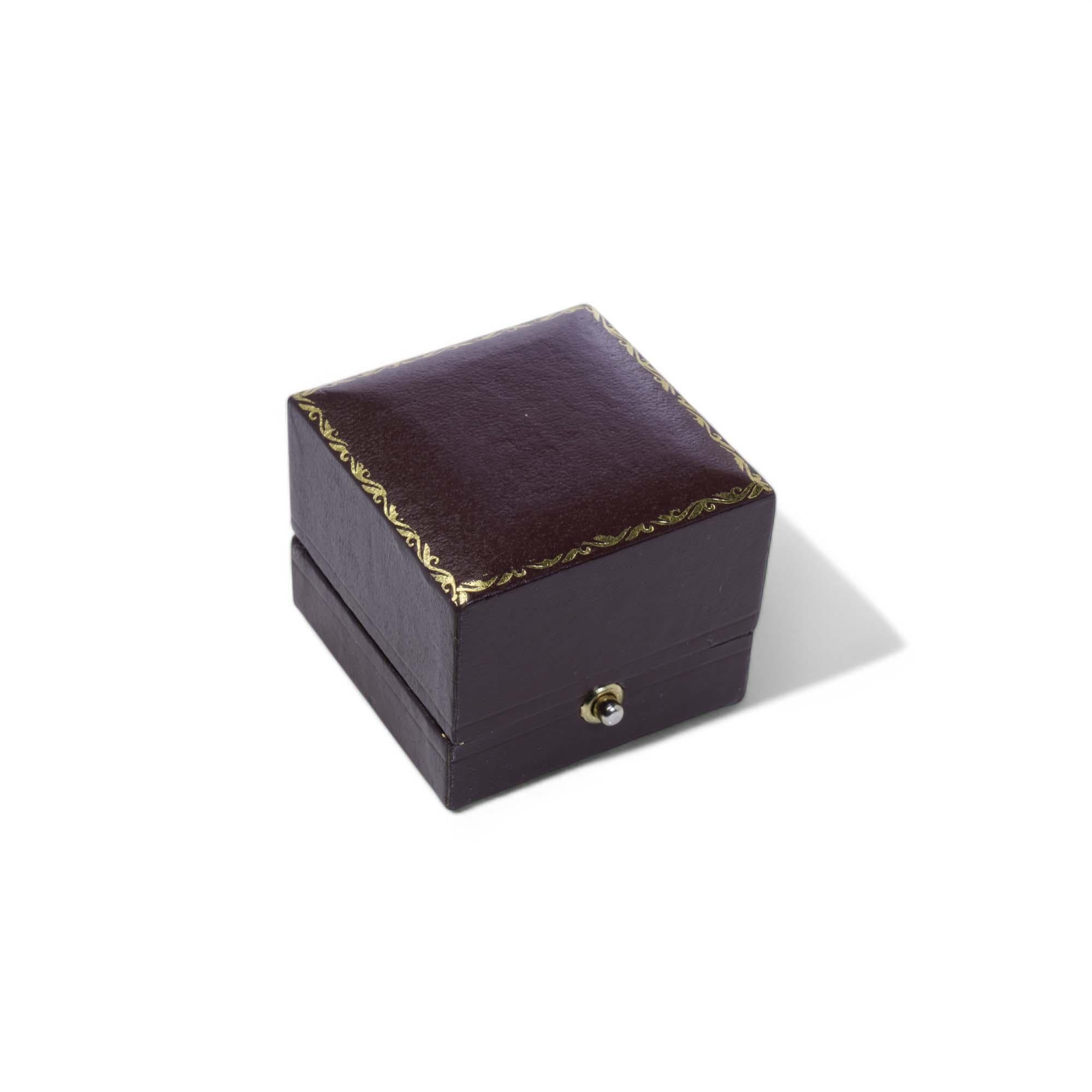 Cuir Garrard & Co. Boîte à anneaux en vente