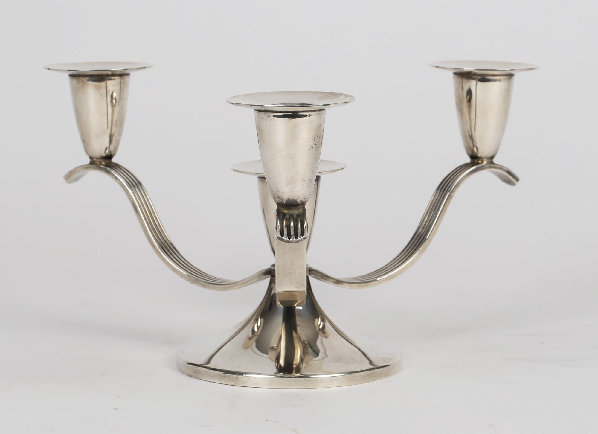 Garrard & Co Silver Four Sconce Three Branch Candelabra For Sale 7