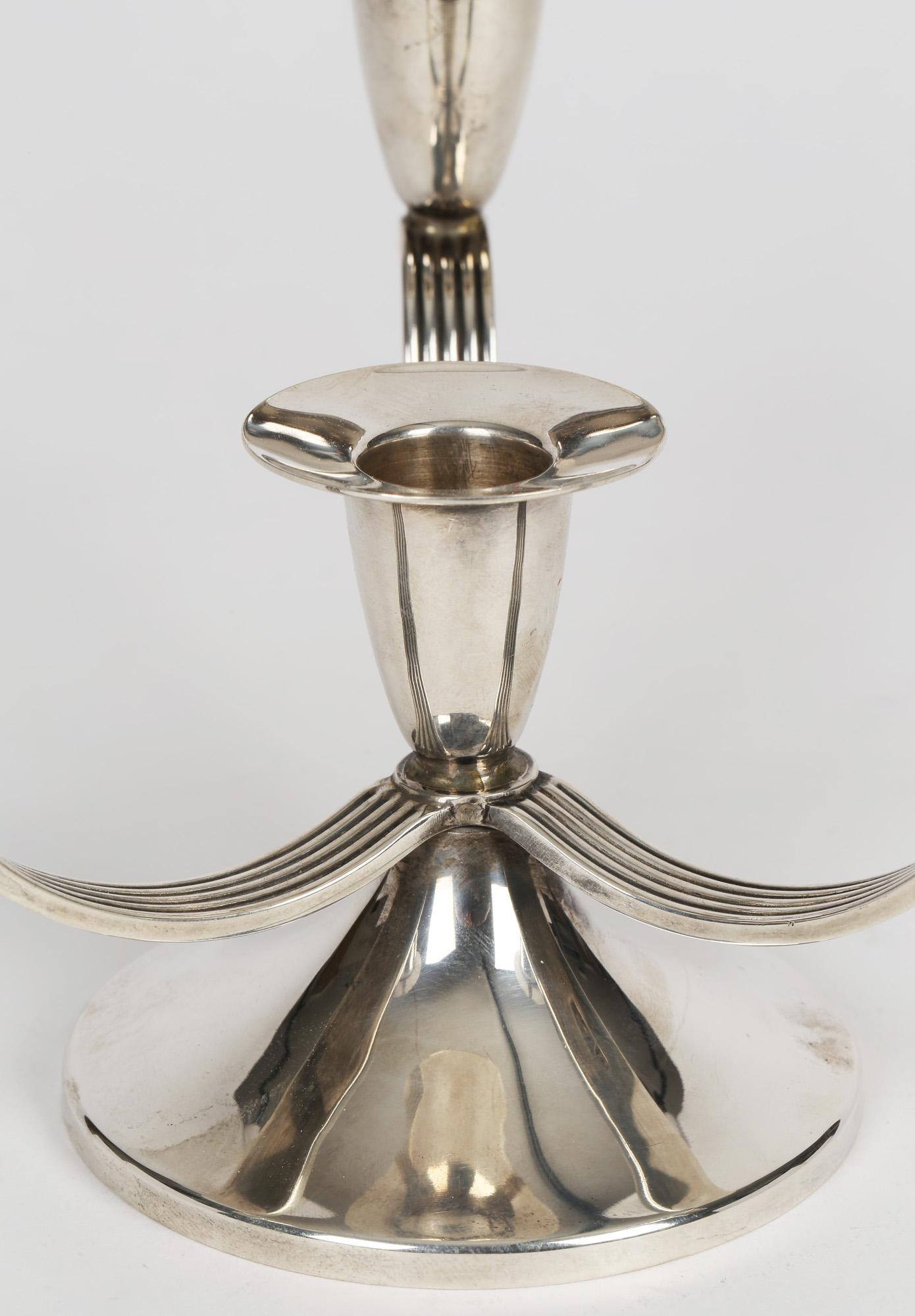 Garrard & Co Silver Four Sconce Three Branch Candelabra For Sale 1