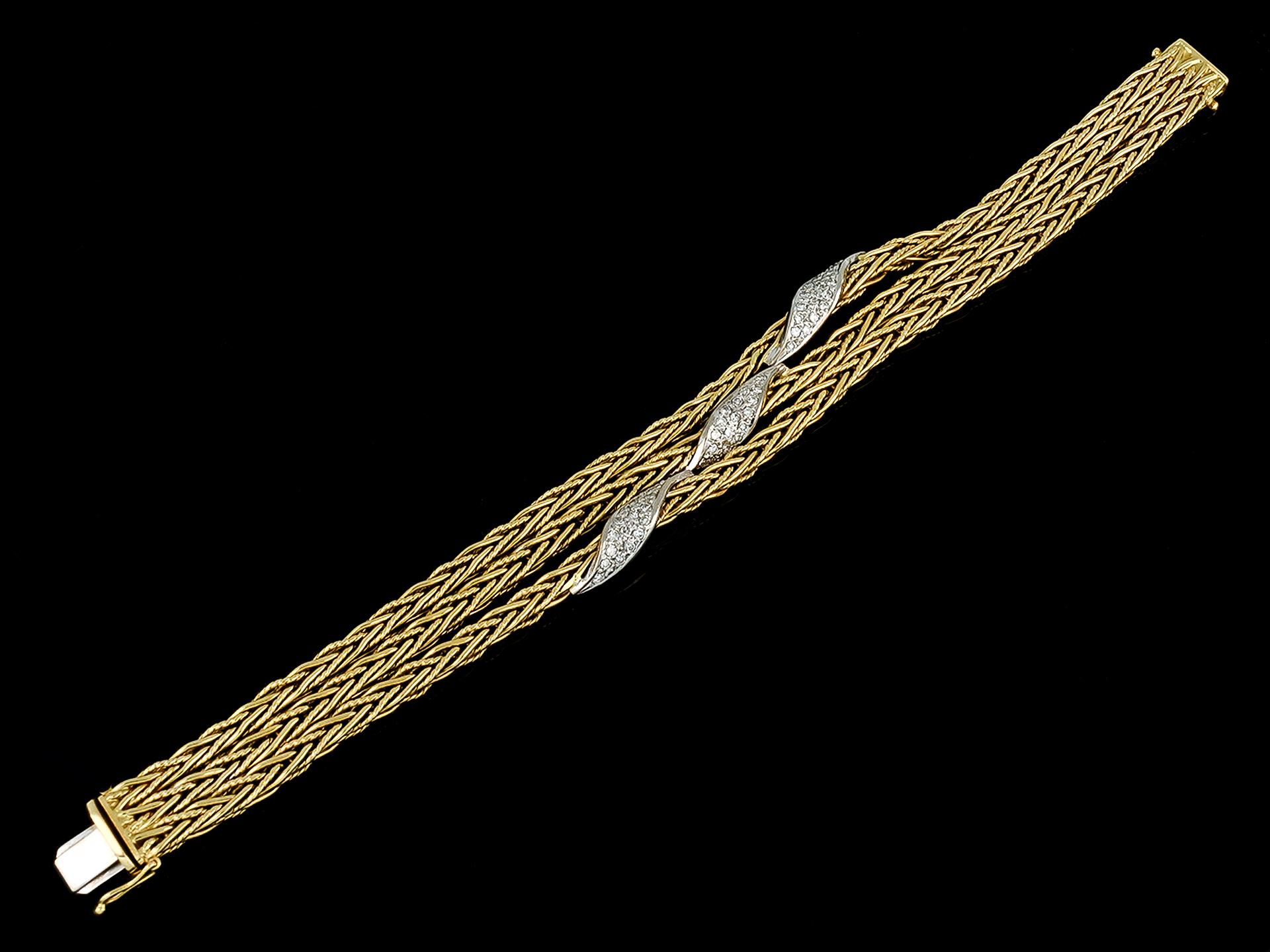 Single Cut Garrard Diamond Bracelet, English, 1978. For Sale