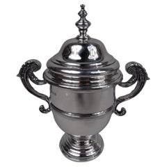 Antique Garrard English Neoclassical Sterling Silver Covered Urn, 1923
