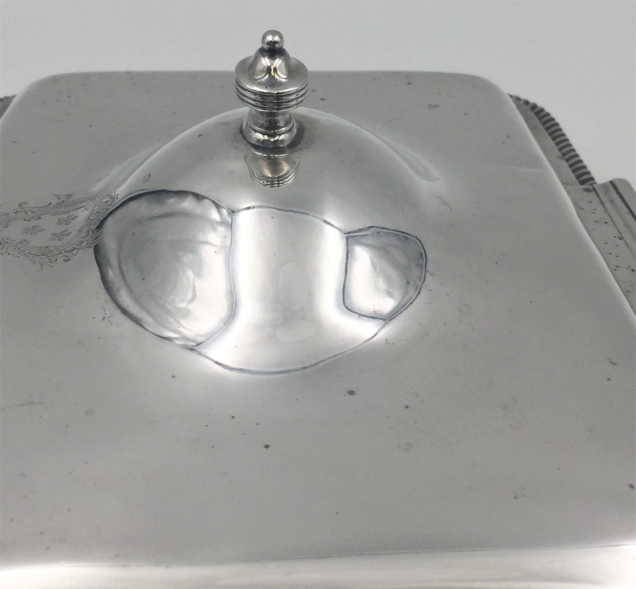 Early 19th Century Garrard English Sterling Silver 1806 Georgian Covered Cheese Warmer Dish For Sale
