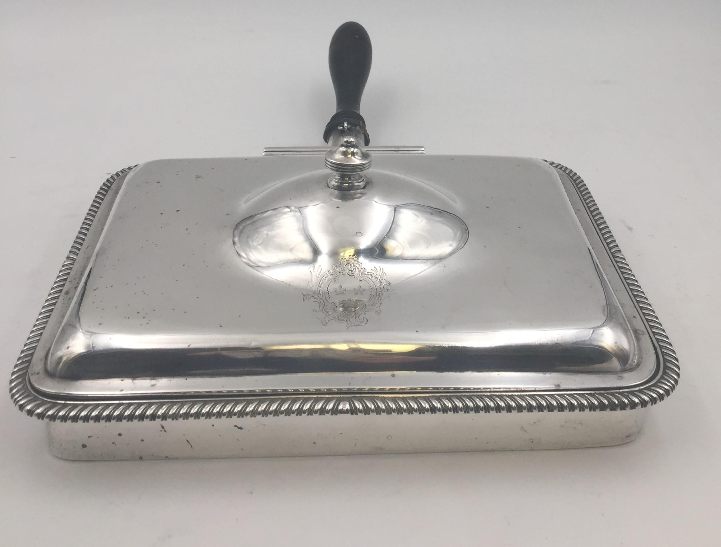 Garrard English Sterling Silver 1806 Georgian Covered Cheese Warmer Dish For Sale 2