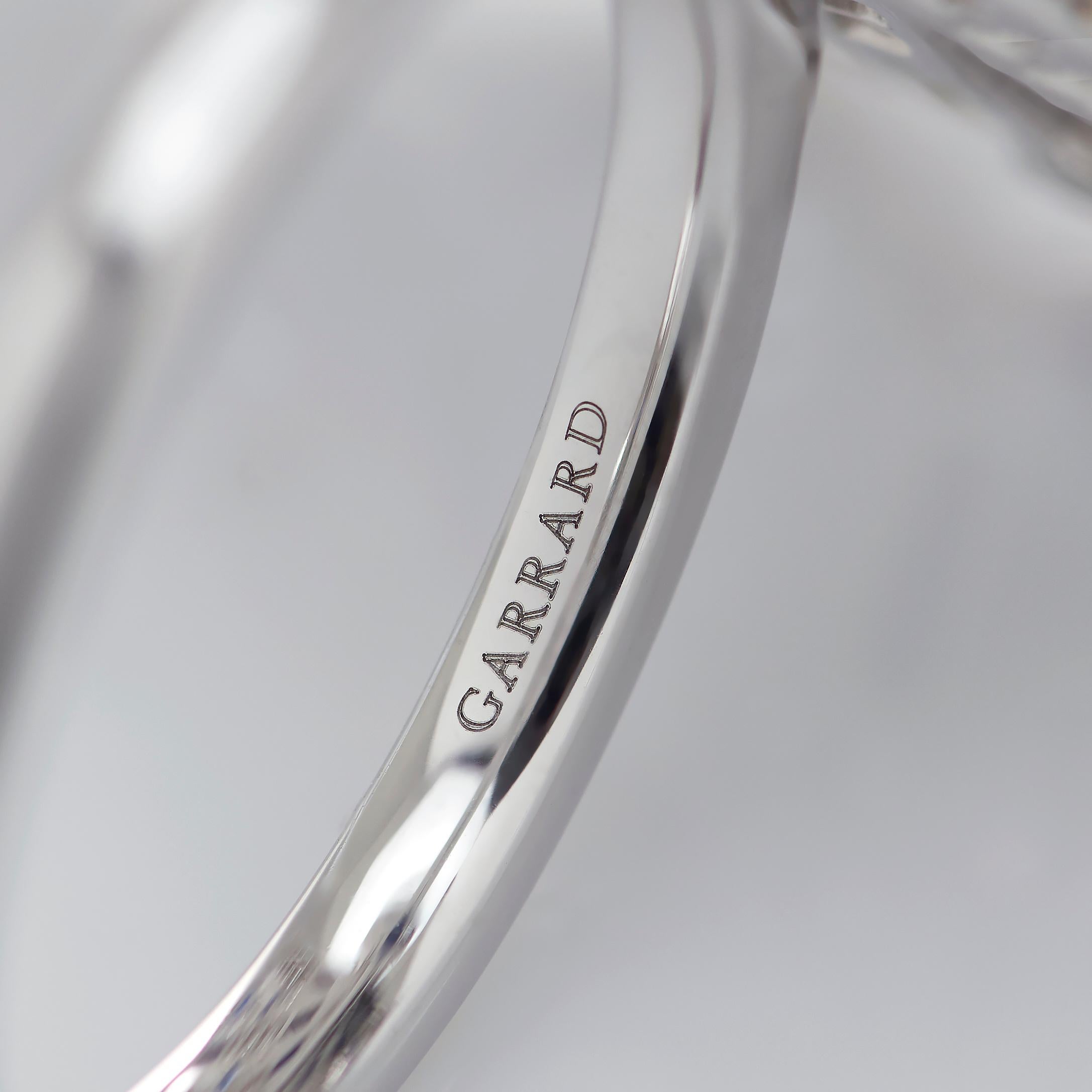 Women's or Men's Garrard 'Fanfare Symphony' White Gold Diamond Sapphire and Lapis Lazuli Ring For Sale