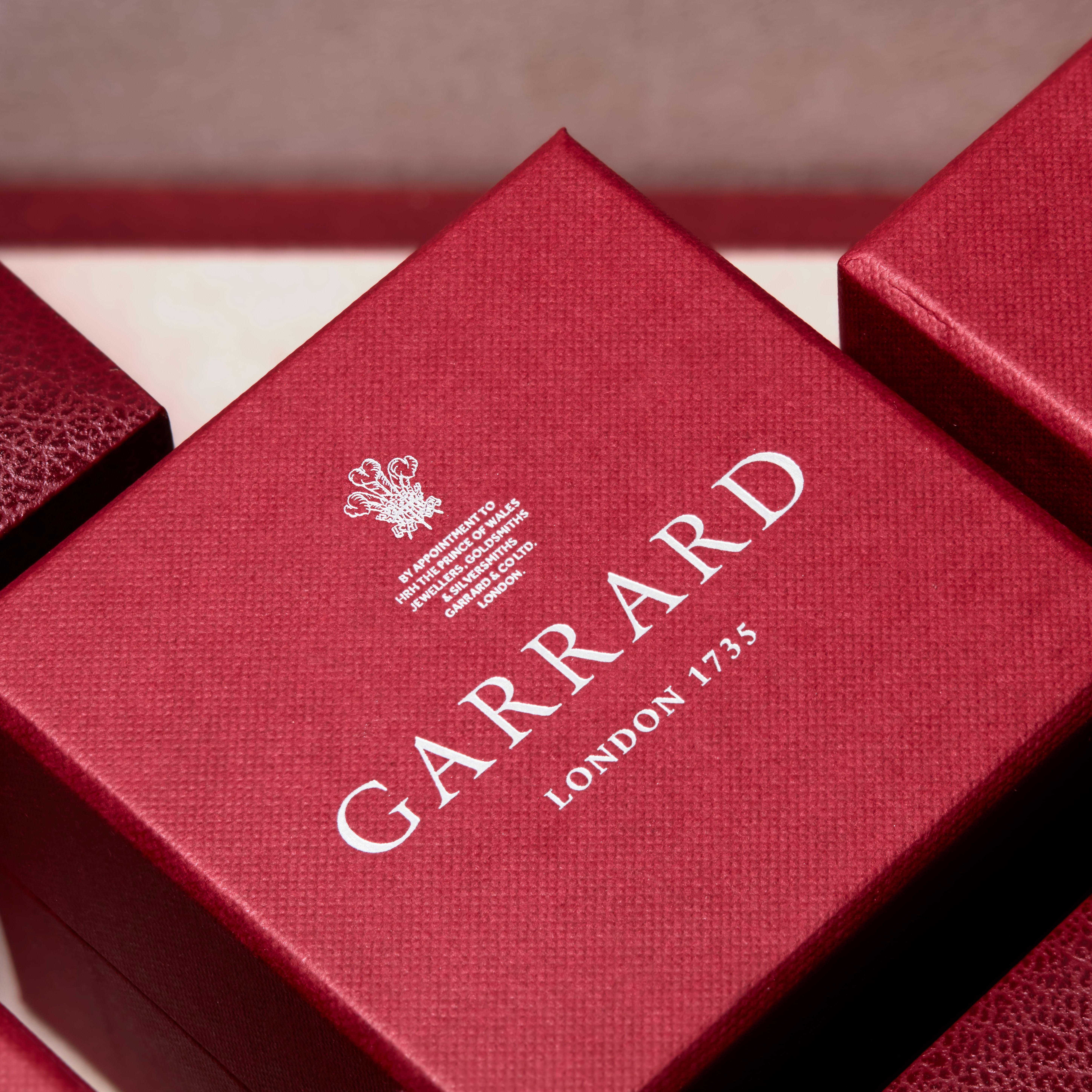 Garrard Fanfare White Gold Climber Earrings White Diamond and Calibre Cut Rubies In New Condition In London, London