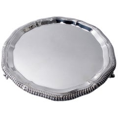 Garrard Georgian Salver with Elizabeth II Coronation Stamp. 1953