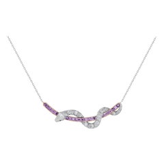 Garrard 'Muse' Signature Serpent White Diamond & Purple Sapphire Necklace