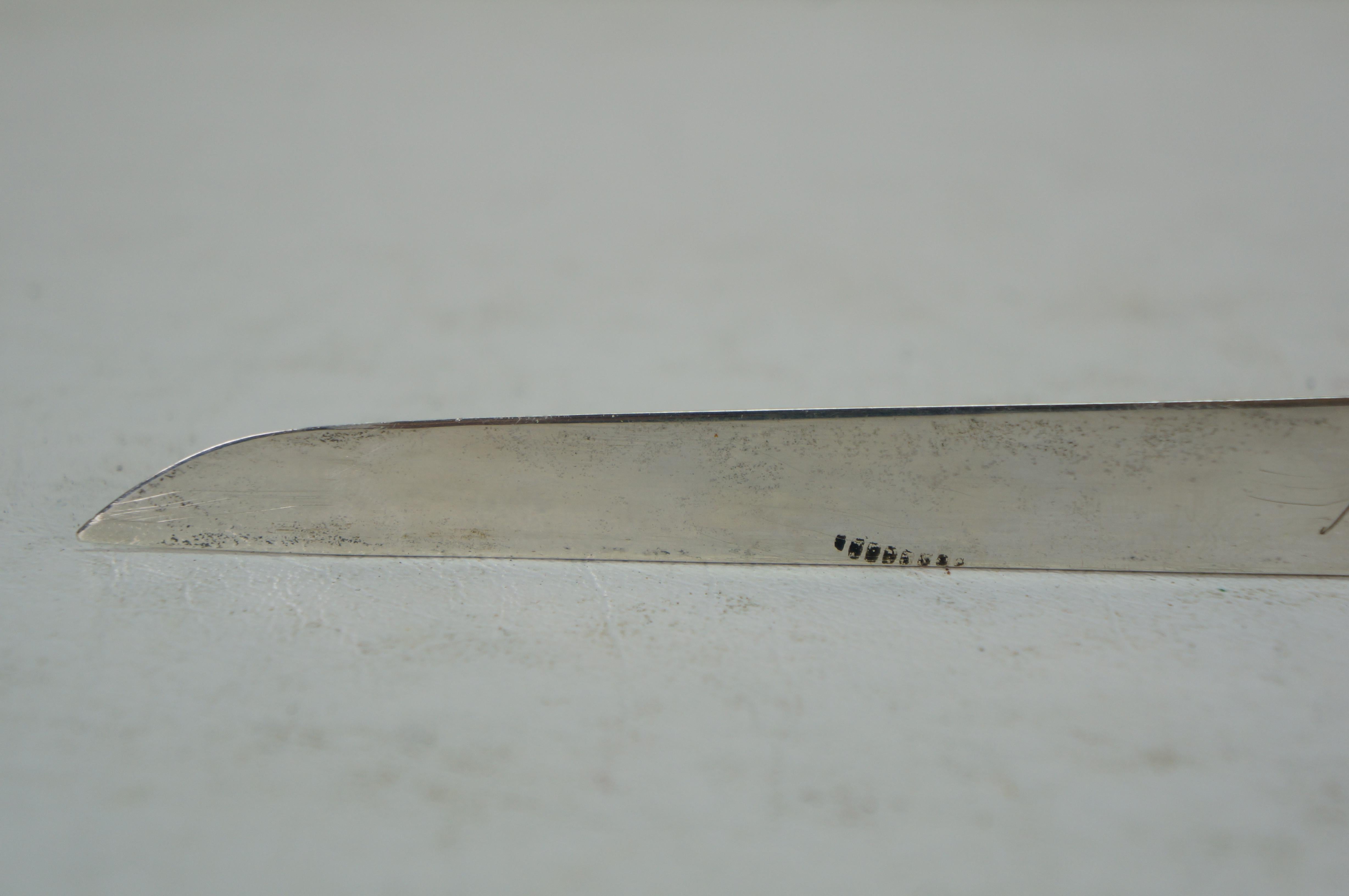 20th Century Garrard London Winston Churchill Sterling Silver Coin Letter Opener Paper Knife For Sale