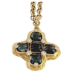 Garrard  peridot stone pendant  necklace 18K