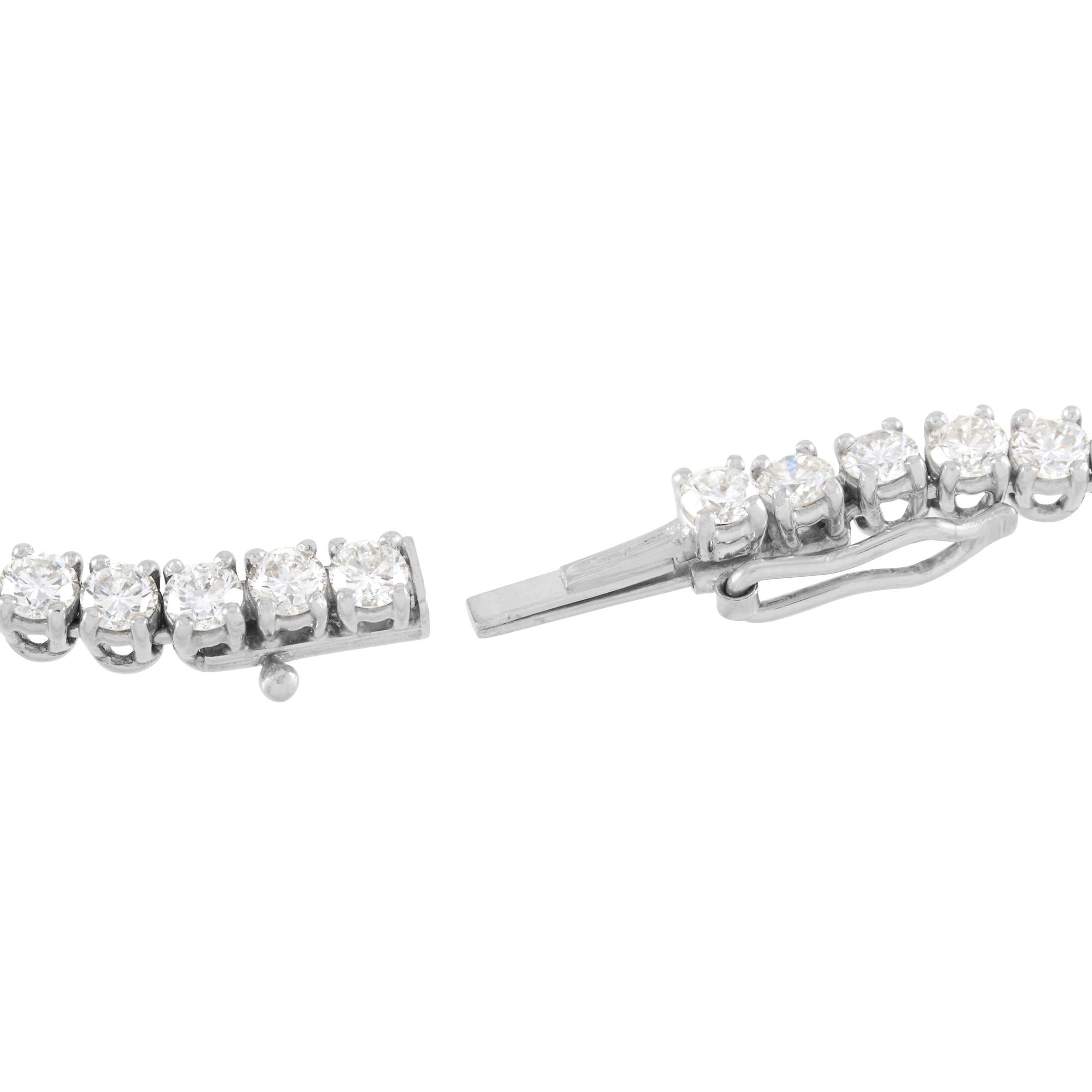 Garrard Platinum 14.50 Carat Diamond and Pearl Necklace In Excellent Condition In Southampton, PA
