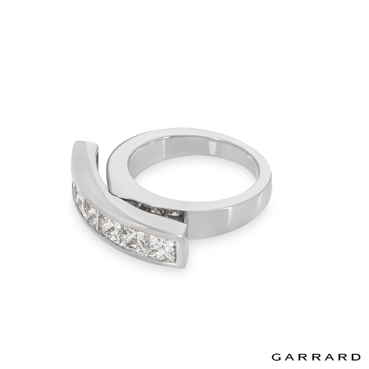 Princess Cut Garrard Platinum Diamond Dress Ring 1.4 Carats For Sale