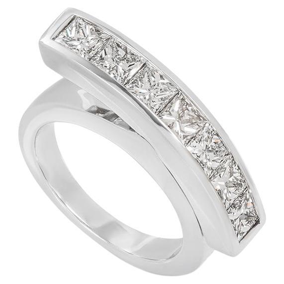Garrard Platinum Diamond Dress Ring 1.4 Carats For Sale