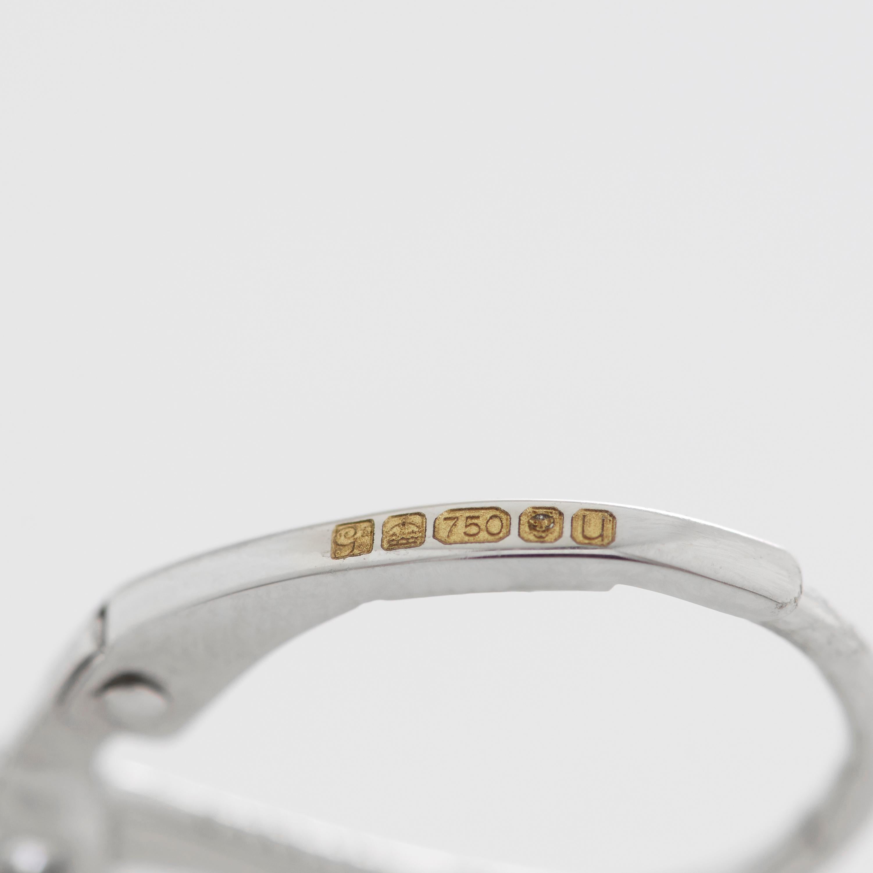 Garrard 'Regal Cascade' 18 Karat White Gold, White Diamond and Ruby Earrings For Sale 2