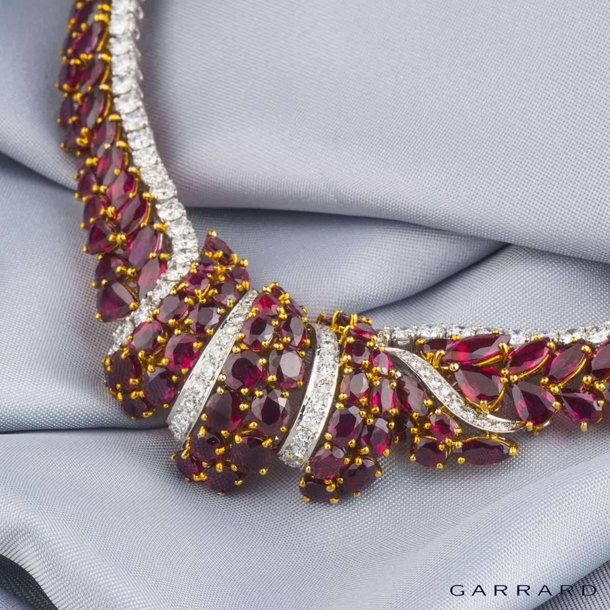 Garrard Ruby Diamond Necklace 75.50 Carat Rubies 14.26 Carat Diamonds In Excellent Condition In London, GB