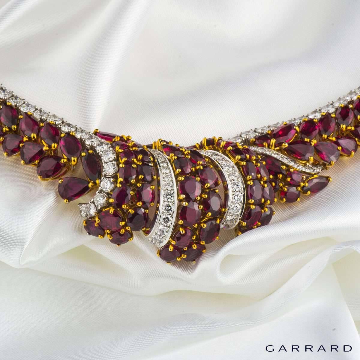Women's Garrard Ruby Diamond Necklace 75.50 Carat Rubies 14.26 Carat Diamonds