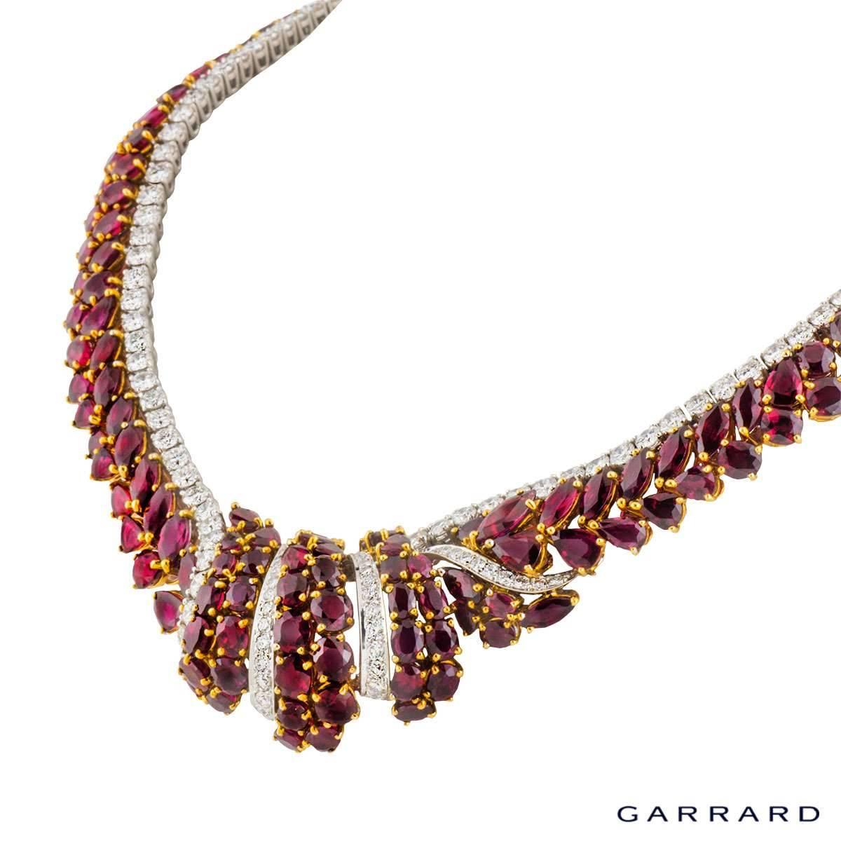 Garrard Ruby Diamond Necklace 75.50 Carat Rubies 14.26 Carat Diamonds 1