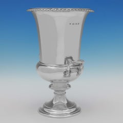 Garrard, Sterling Silver Wine Cooler, London 1958, Classic Shape, Heavy