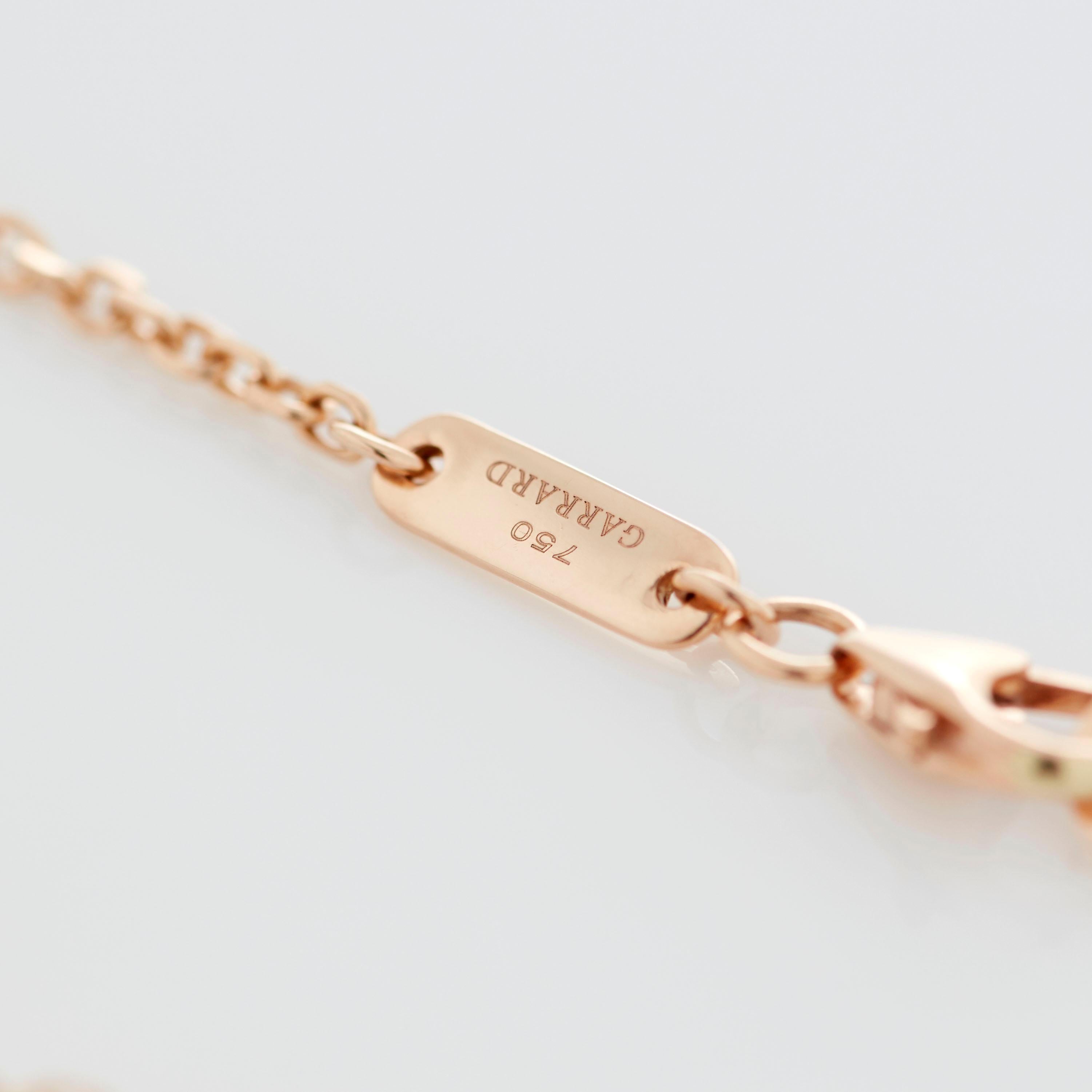 Garrard 'Tudor Rose' 18 Karat Rose Gold Round White Diamond Bracelet For Sale 2