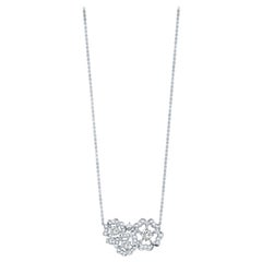 Garrard 'Tudor Rose Petal' 18 Karat White Gold White Diamond Pendant