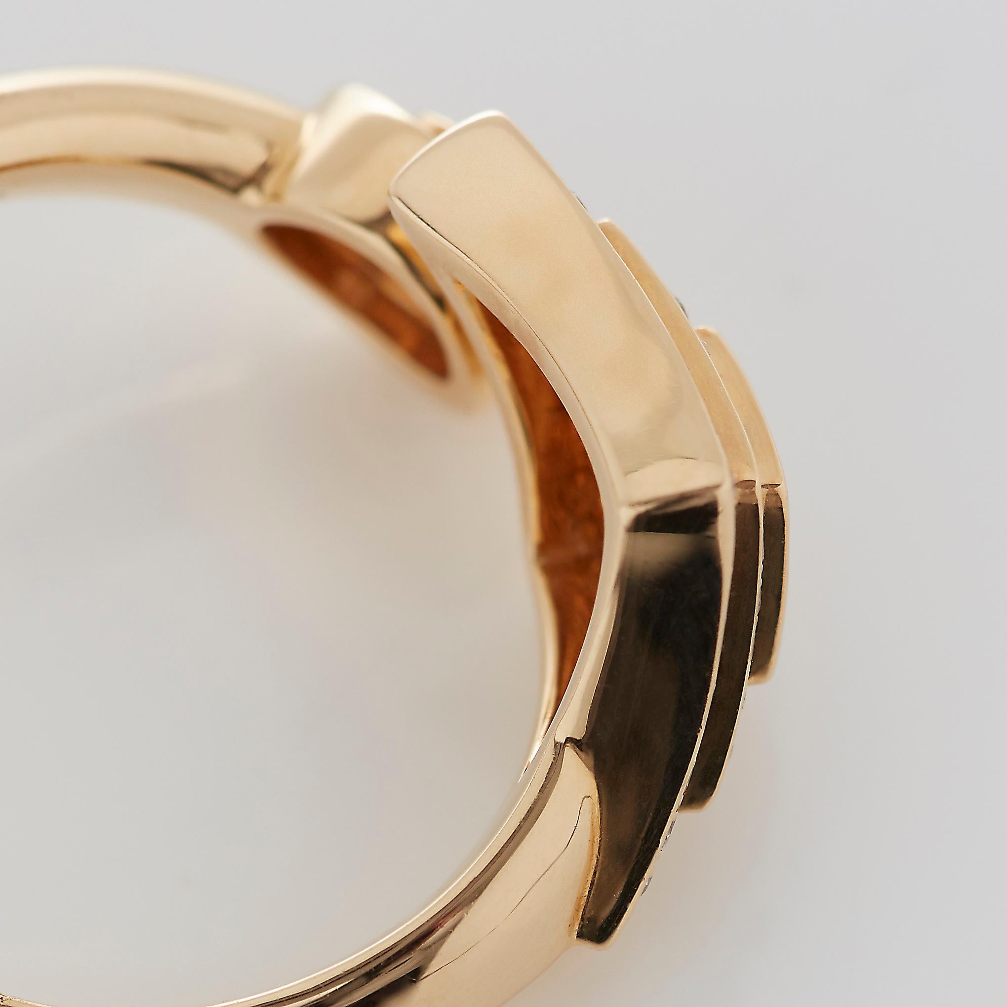 Garrard 'TwentyFour' 18 Karat Yellow Gold White Diamond Ring For Sale 1