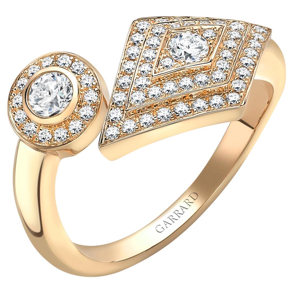 Garrard 'TwentyFour' 18 Karat Yellow Gold White Diamond Ring For Sale