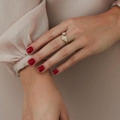 Garrard 'TwentyFour' 18 Karat Yellow Gold White Diamond Ring