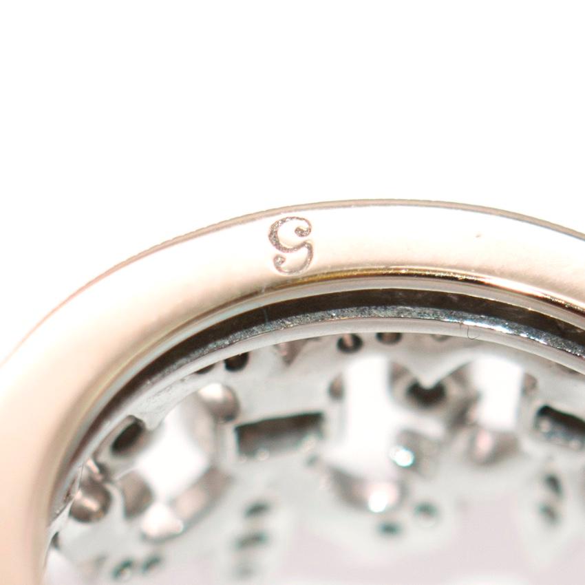 Garrard Weißgold Diamant-Kronring - Größe 5 im Zustand „Neu“ im Angebot in London, GB