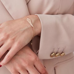 Garrard 'Wings Classic' 18 Karat Rose Gold and White Diamond Bracelet