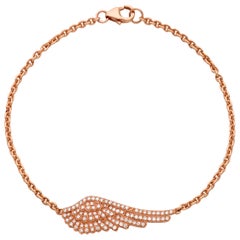 Garrard 'Wings Classic' 18 Karat Rose Gold and White Diamond Bracelet