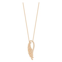 Garrard 'Wings Embrace' 18 Karat Rose Gold and White Diamond Open Pendant