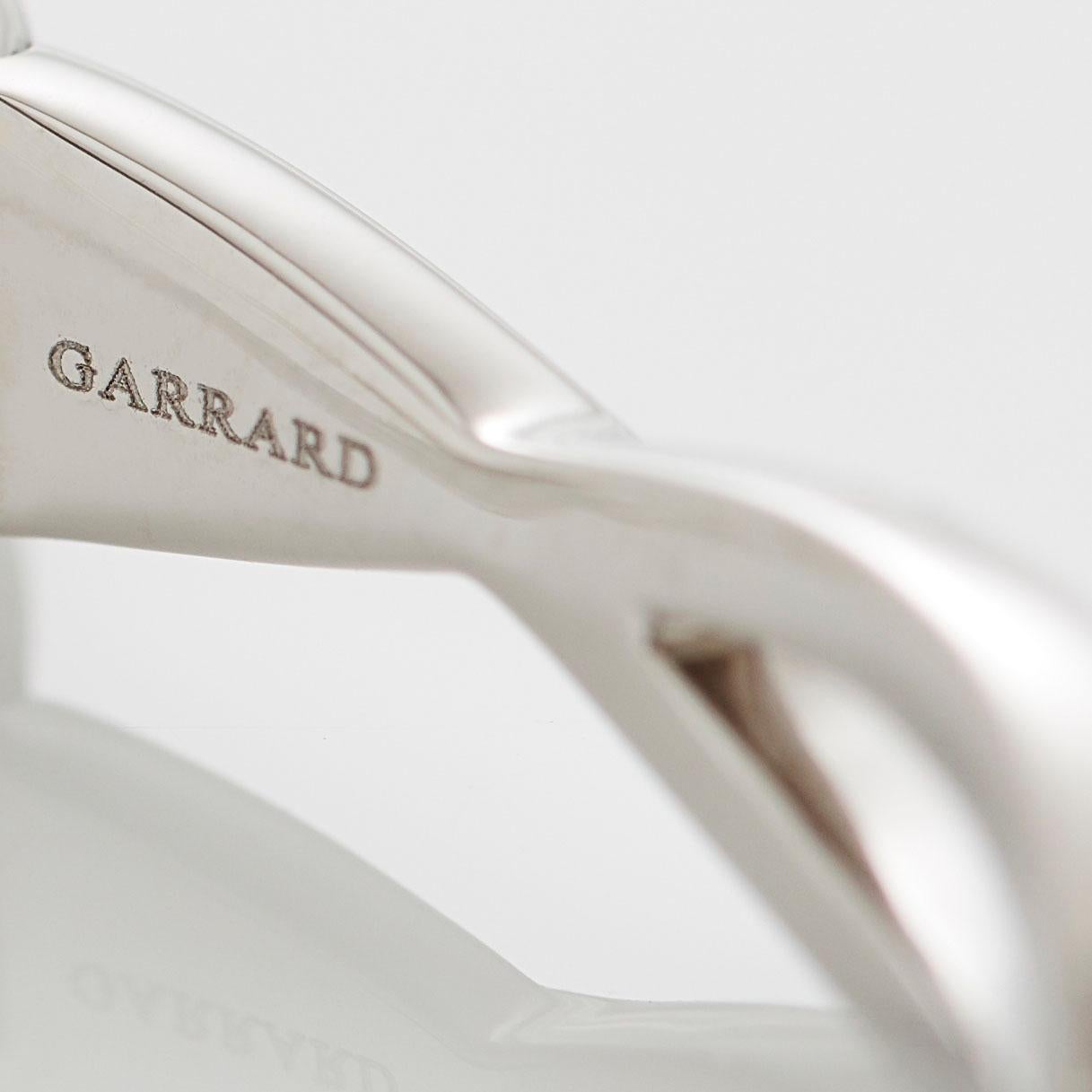 Garrard 'Wings Embrace' 18 Karat White Gold White Diamond Bangle For Sale 2