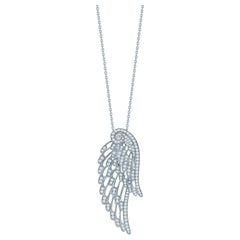 Garrard 'Wings Embrace' 18 Karat White Gold White Diamond Double Pendant