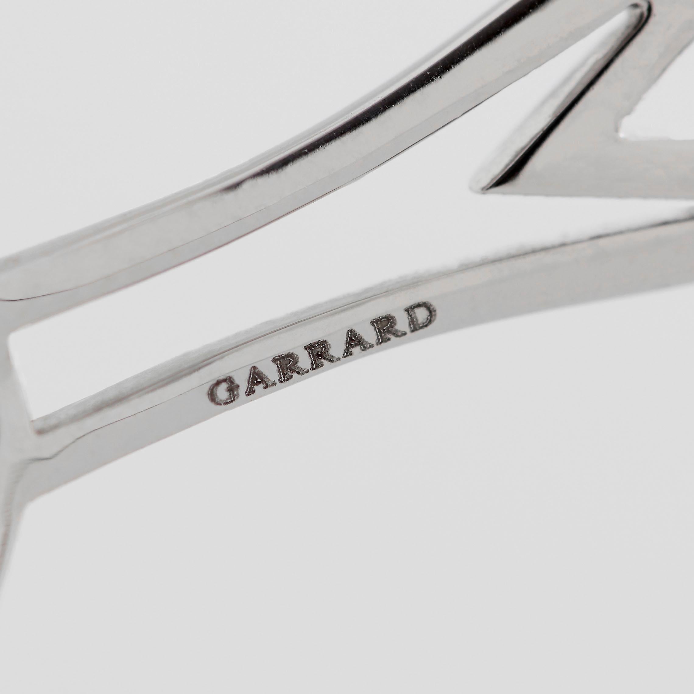 Garrard 'Wings Embrace' 18 karat White Gold White Diamond Drop Earrings For Sale 4