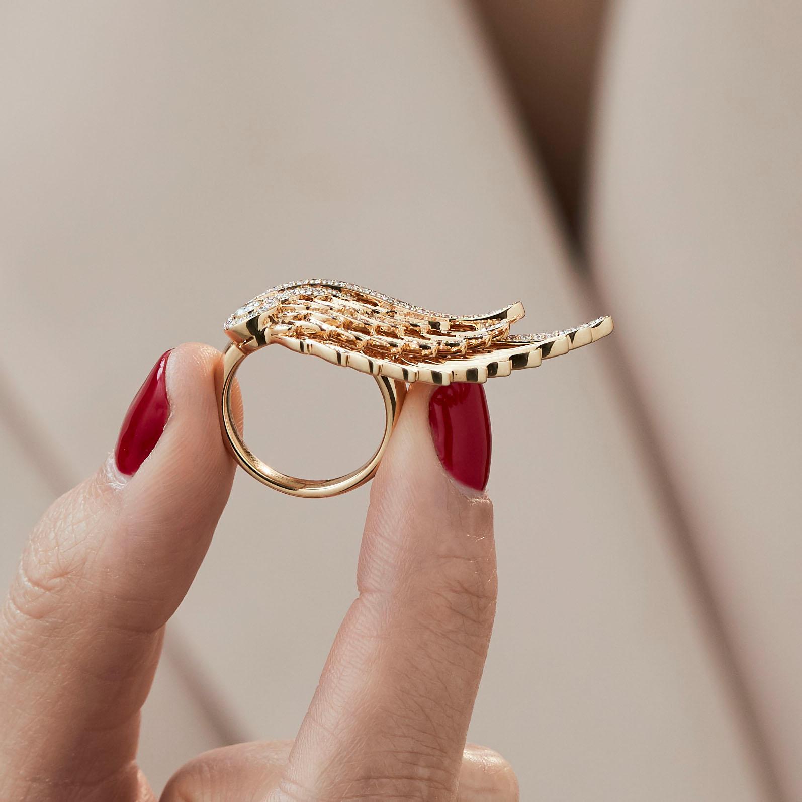 gold wings ring