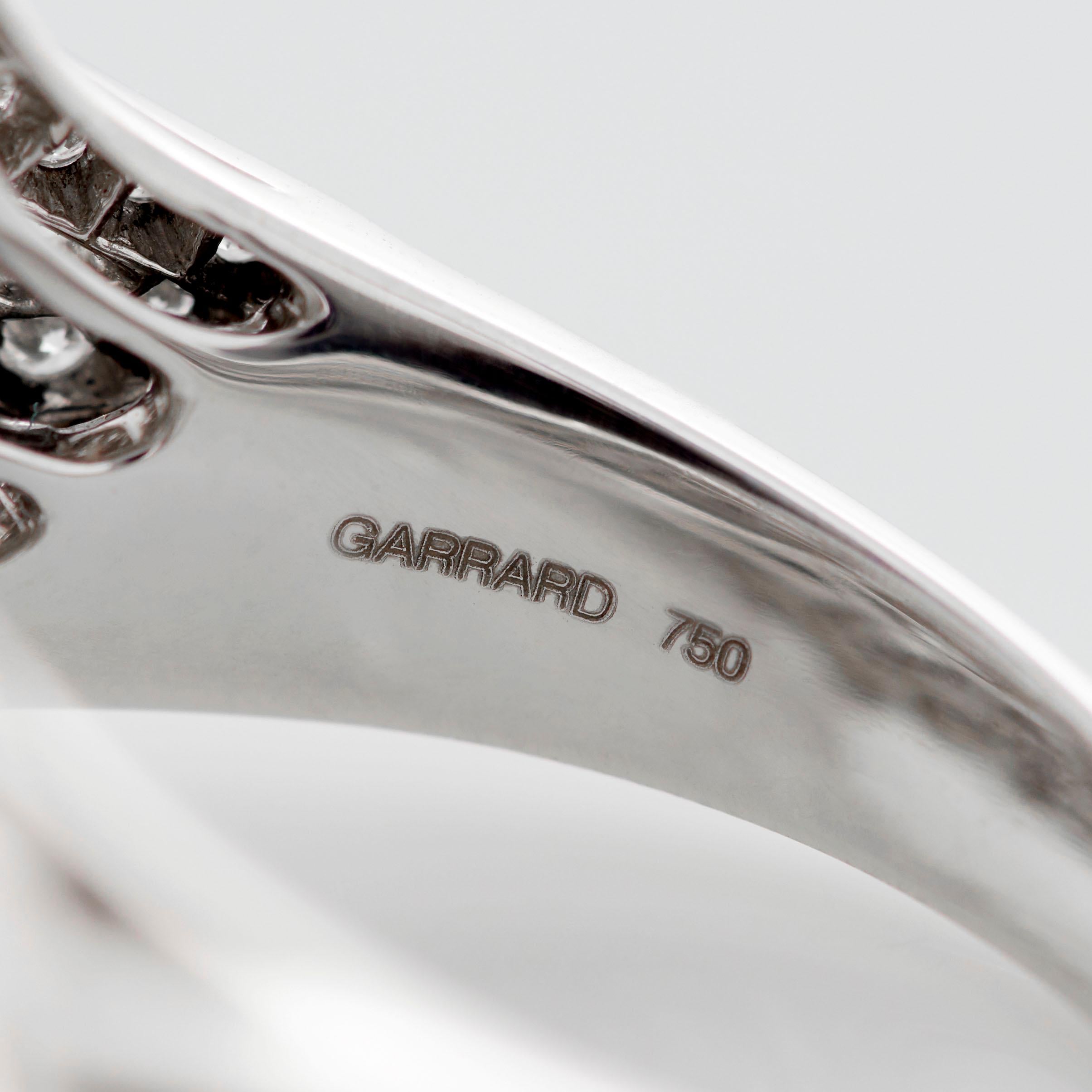 Garrard 'Wings Lace' 18 Karat White Gold White Diamond Double Finger Ring For Sale 5