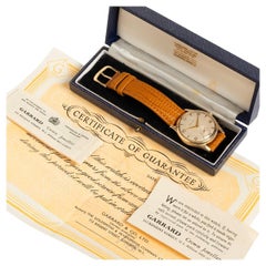 Garrard Wristwatch featuring Dennison Aquatite 9K Yellow Gold Case, Papers, 1962