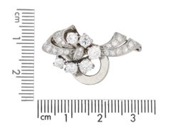 Garrards diamond clip earrings, circa 1950.