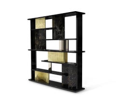 Librería Garret - Latón Fundido a Mano y Mármol Portoro - Boca Do Lobo