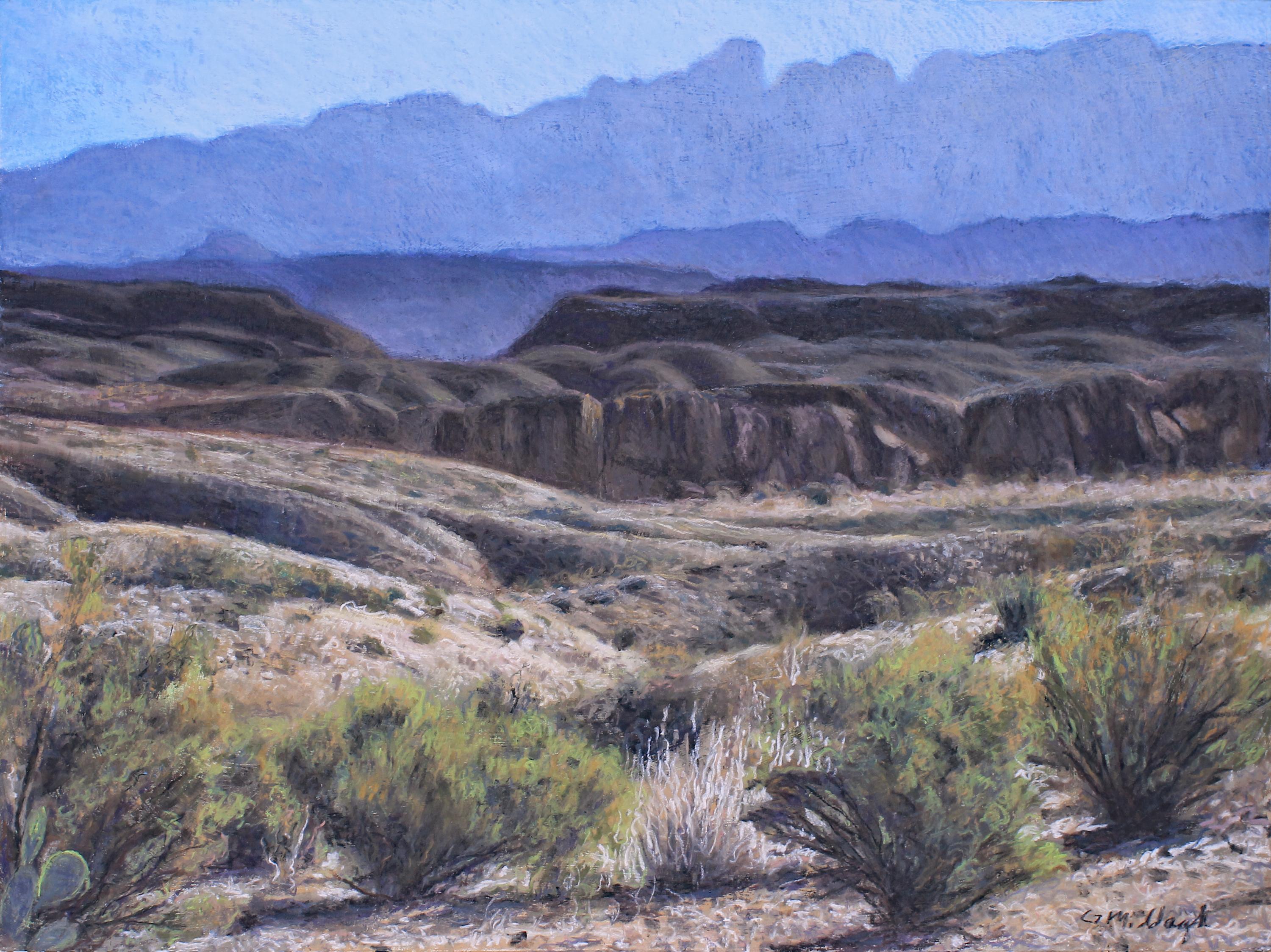 On the Frio River, Landschaft, Pastell, Realismus, Texas Artist, Texas Hill Country im Angebot 2