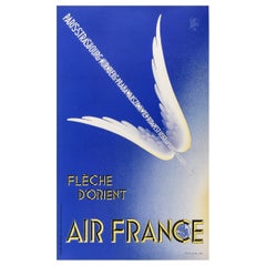 Garretto, Original Air France-Poster, Fleche d'Orient, Pegasus Europe, Paris 1936