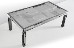 Garrido Cuspid Coffee Table in Nickel Finish