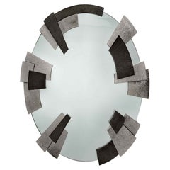 Garrido Cuspid Oval Mirror in Anthracite Nickel Finish