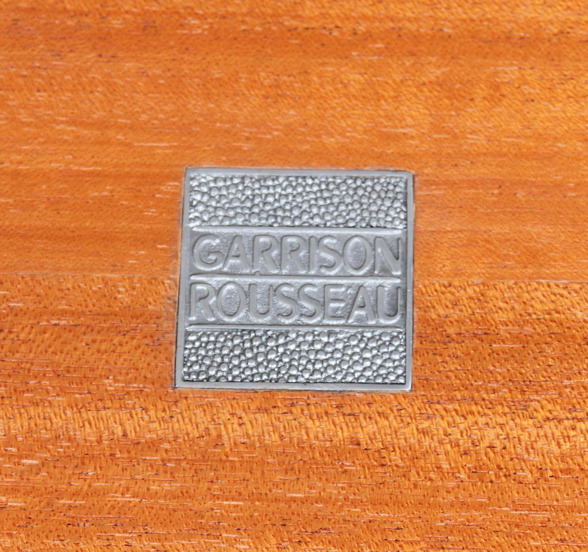 Table basse Garrison Rousseau en macassar et galuchat en vente 9