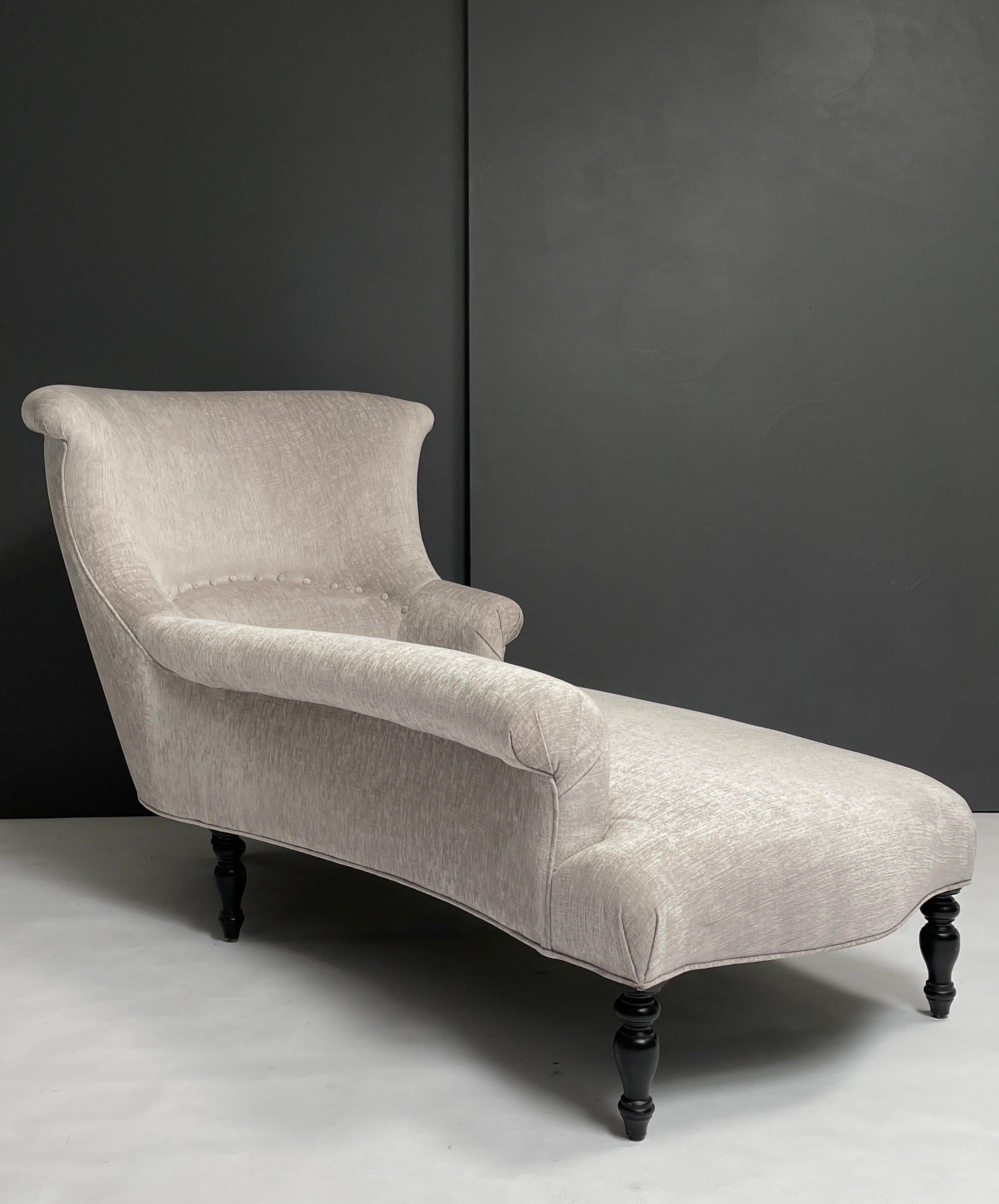 Garronne Chaise Lounge by Bourgeois Boheme Atelier, Silver For Sale 7