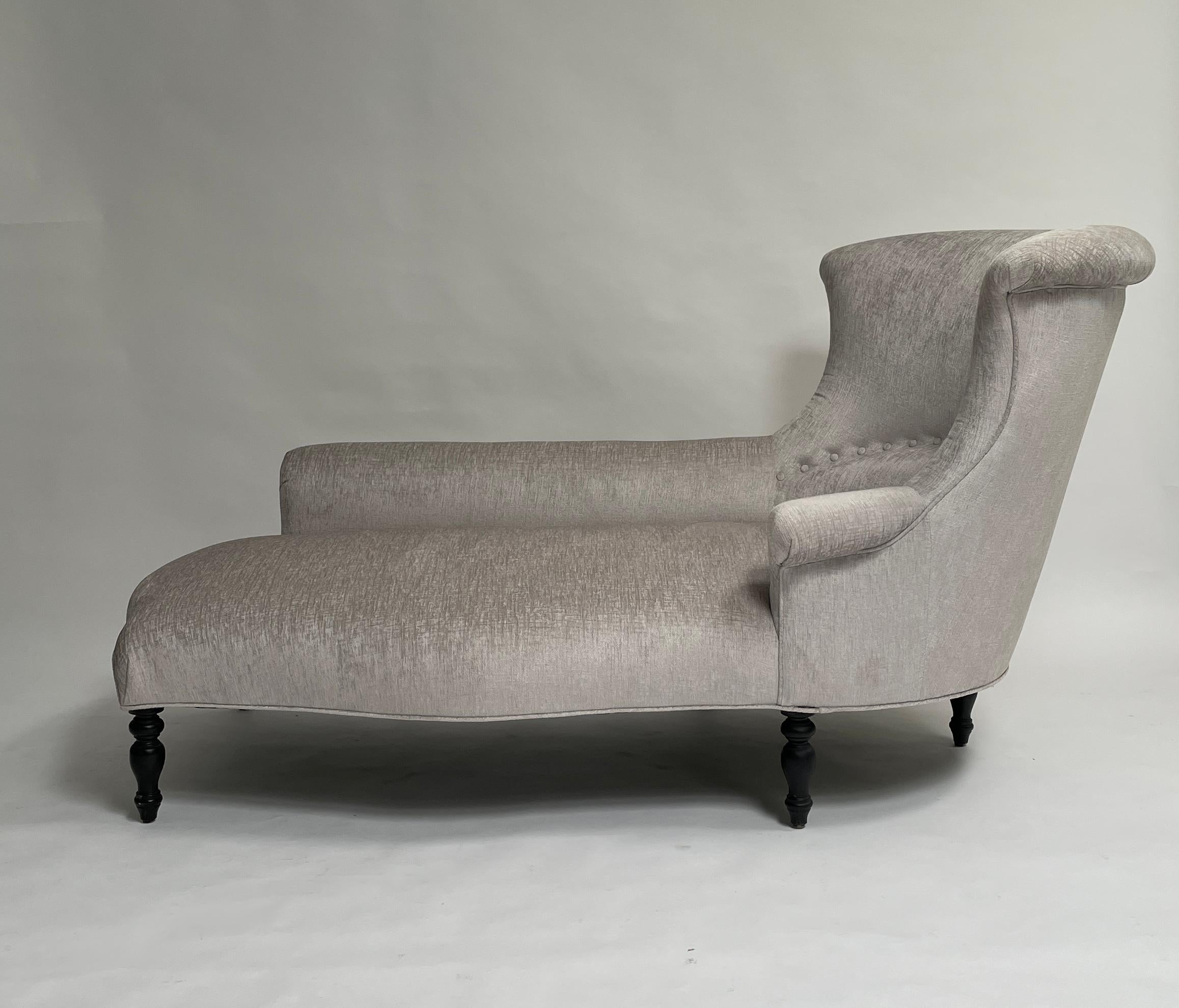 Garronne Chaise Lounge by Bourgeois Boheme Atelier, Silver In New Condition For Sale In Los Angeles, CA