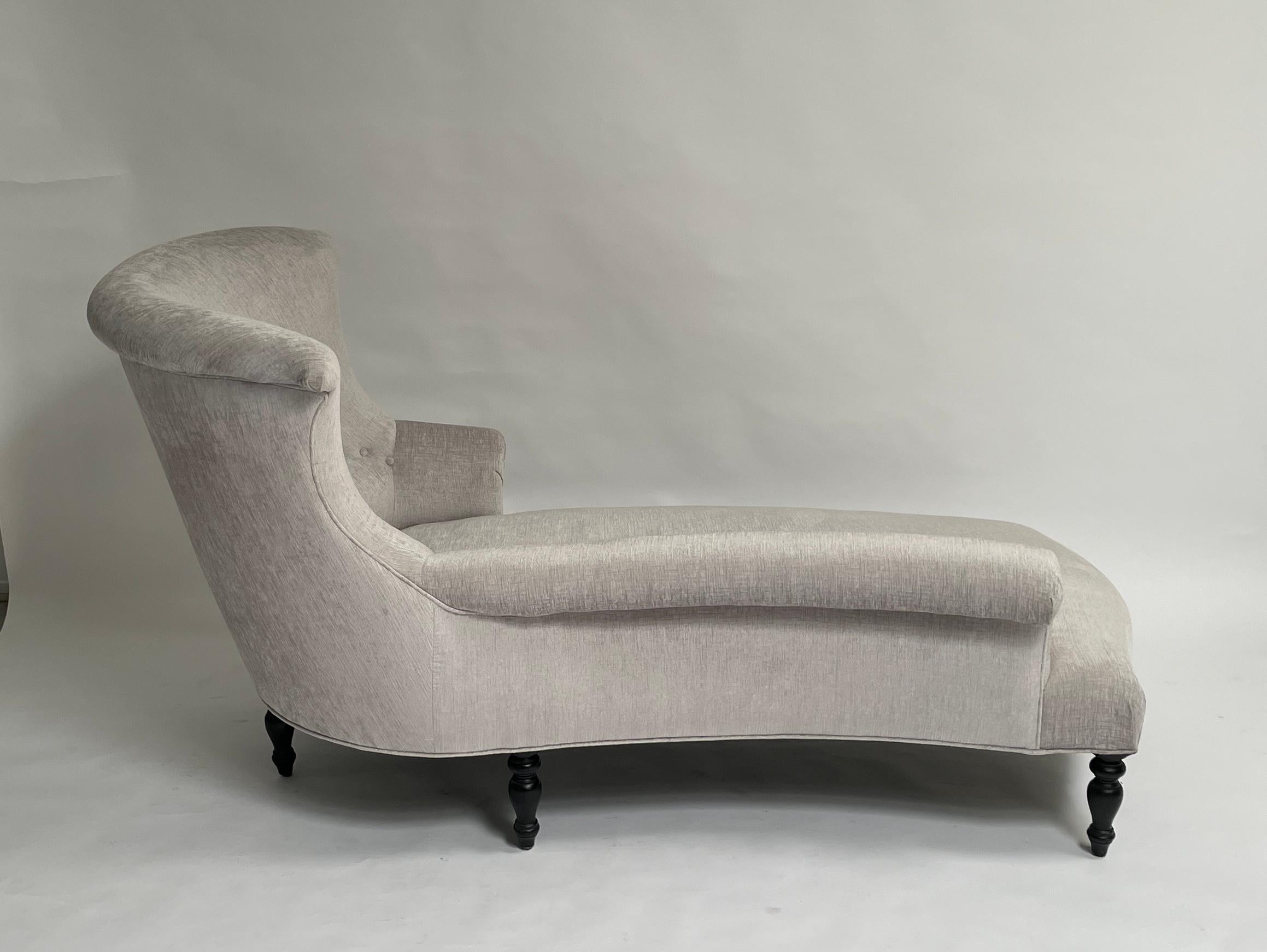 Garronne Chaise Lounge by Bourgeois Boheme Atelier, Silver For Sale 2